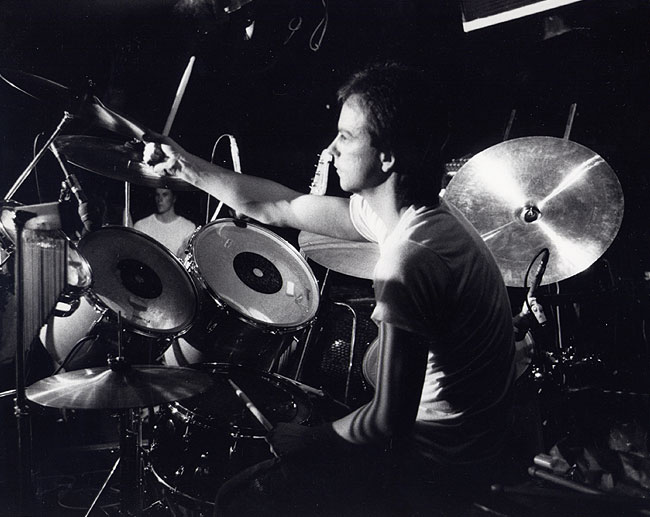 Graham Collins on stage at the Marquee Club, London 1985