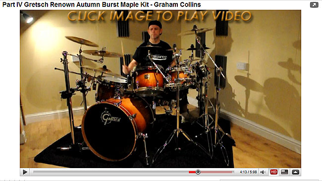 Part IV Gretsch Renown Autumn Burst Maple Kit - Graham Collins
